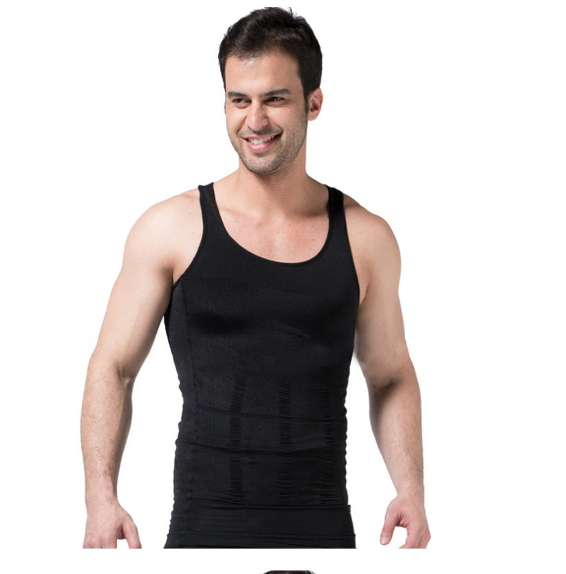 Enhanced 70D High-Density Men's Beer Belly Bodysuit Vest β Perfect for Parties!