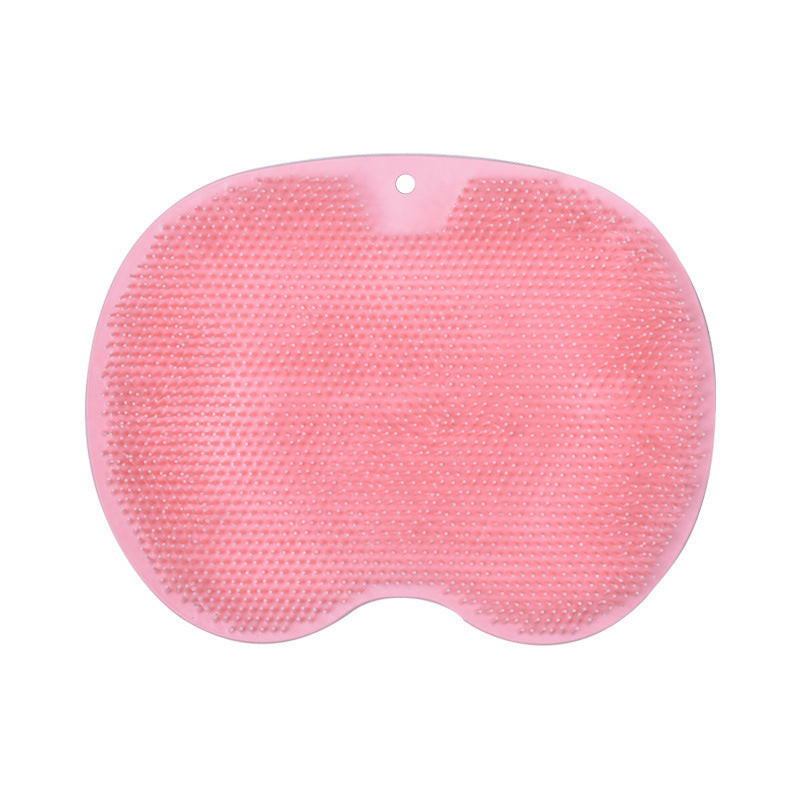 Non-Slip Silicone Bath Brush & Mat β Foot Rub Pad for Back Massage & Body Cleaning
