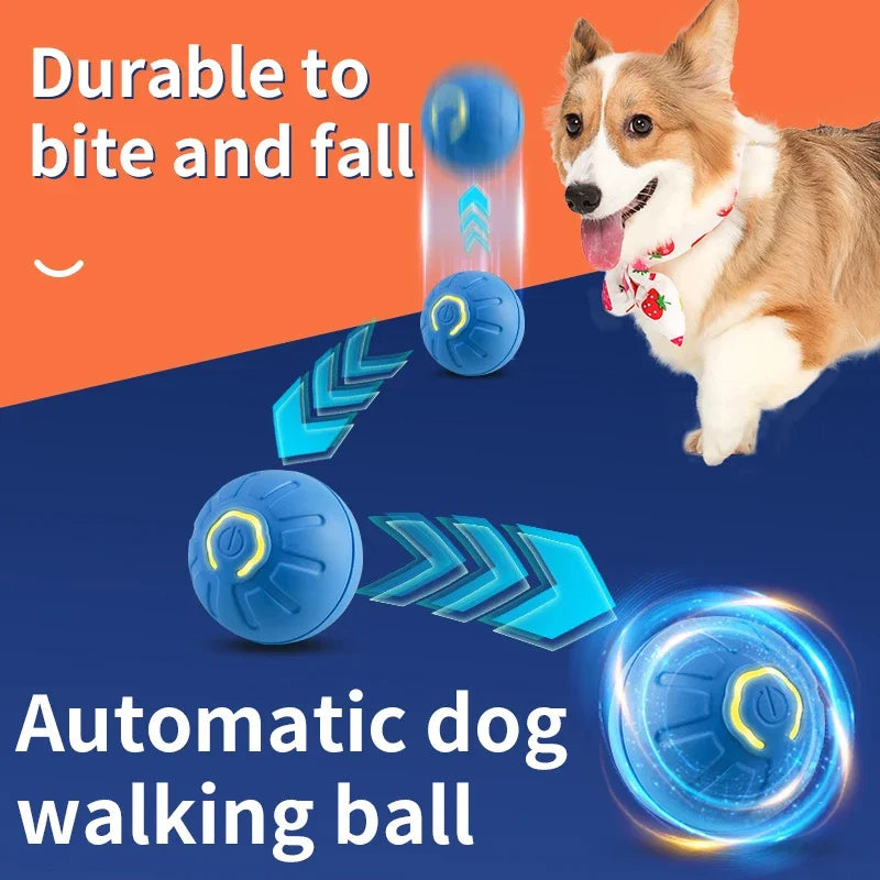 Smart Interactive Dog Toy Ball – USB Rechargeable Automatic Moving & Bouncing Pet Gift