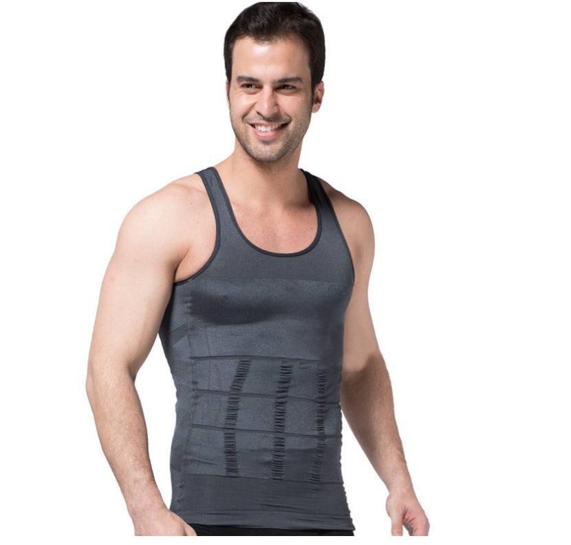 Enhanced 70D High-Density Men's Beer Belly Bodysuit Vest β Perfect for Parties!