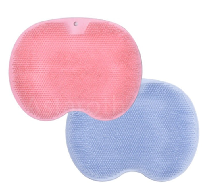 Non-Slip Silicone Bath Brush & Mat β Foot Rub Pad for Back Massage & Body Cleaning