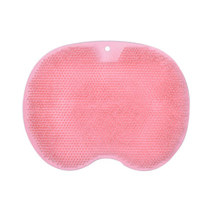 Non-Slip Silicone Bath Brush & Mat – Foot Rub Pad for Back Massage & Body Cleaning