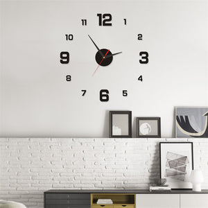 Acrylic DIY Mute Wall Clock – Modern Large Decorative Timepiece