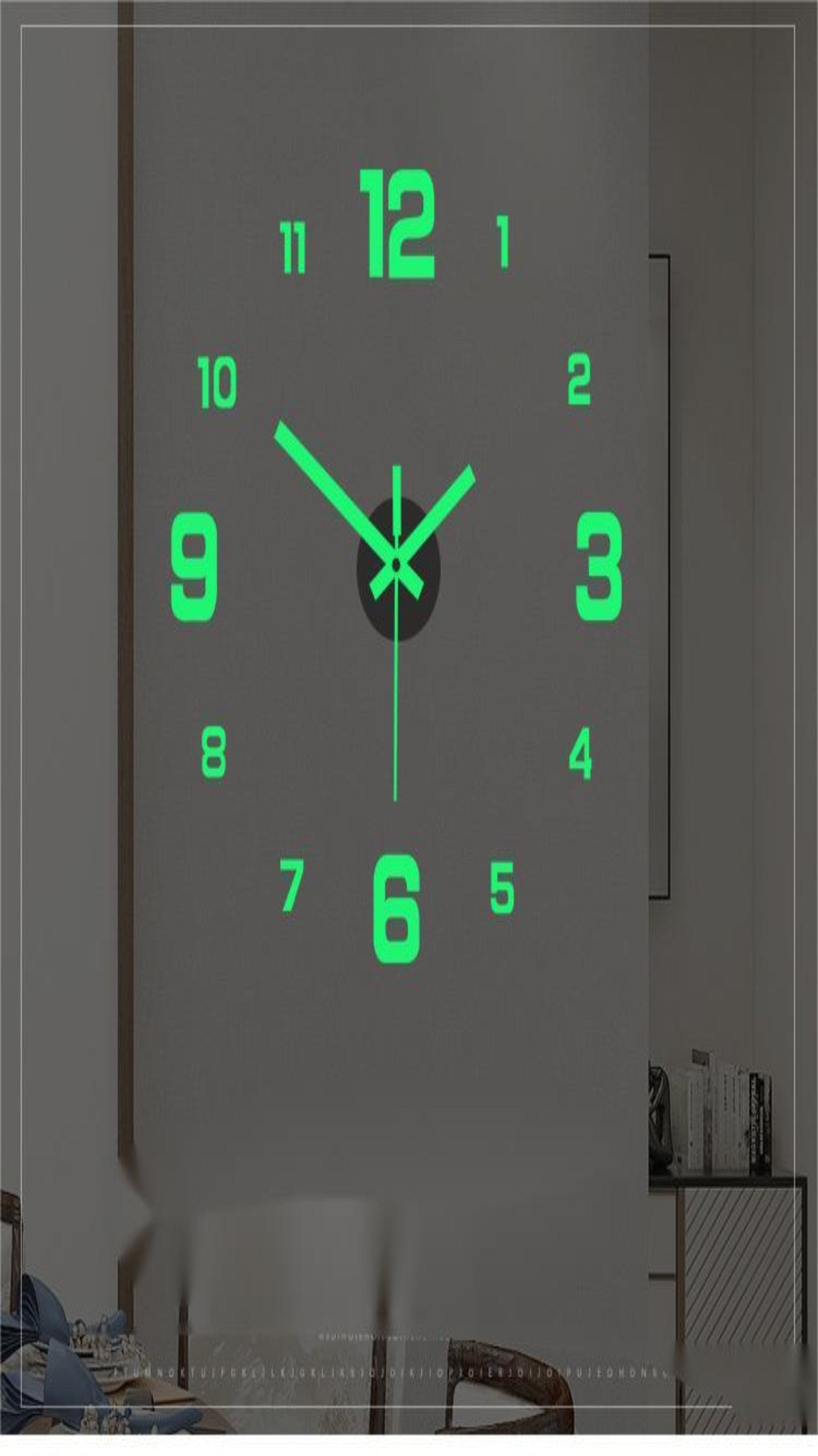 Acrylic DIY Mute Wall Clock – Modern Large Decorative Timepiece