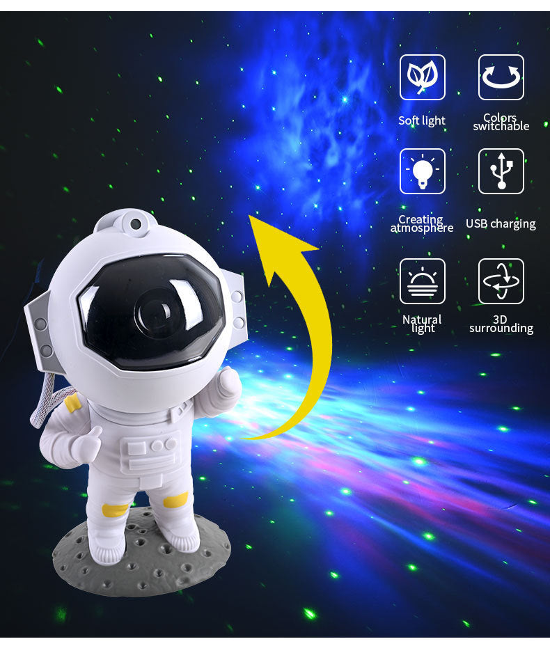 Galaxy Star Projector Night Light – Astronaut Lamp for Dreamy Bedroom Decor