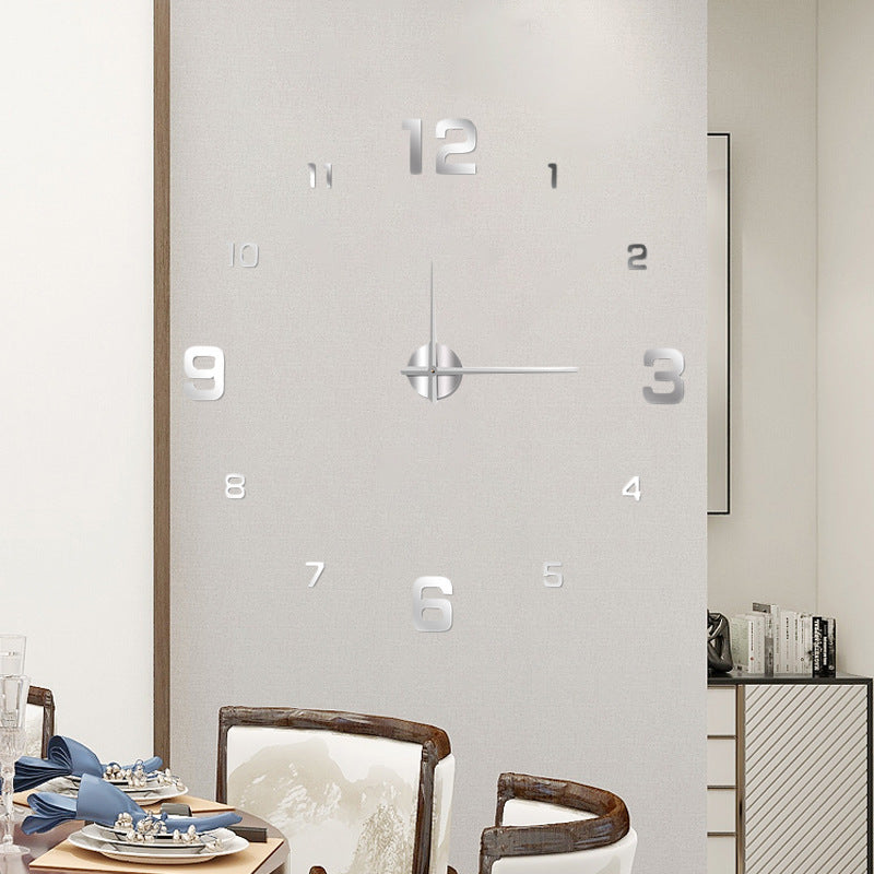 Acrylic DIY Mute Wall Clock – Modern Large Decorative Timepiece