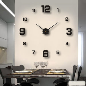 Acrylic DIY Mute Wall Clock – Modern Large Decorative Timepiece